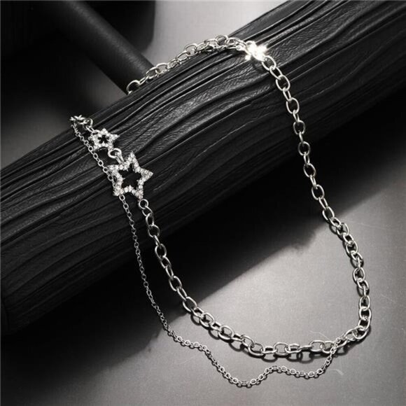 73 Pcs Gold Jewelry Set with 6Pcs Layered Necklace, 11 Pcs anklet and 7Pcs - Picture 6 of 8